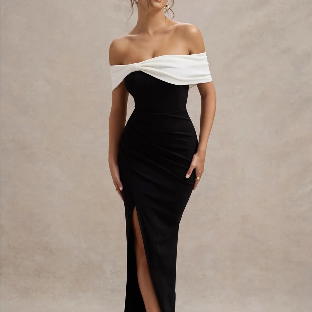 Club L London Black Textured Dress